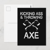 Funny Ax Throwing Joke WoodMedewerker Lumberjack Briefkaart (Voorkant / Achterkant)