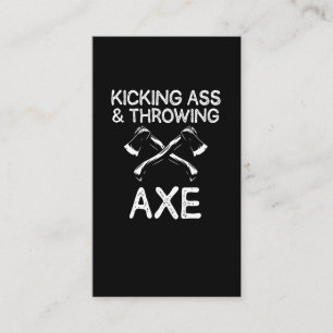Funny Ax Throwing Joke WoodMedewerker Lumberjack Visitekaartje