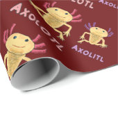 Funny Axolotl Axolitl Pun Cadeaupapier (Rol Hoek)