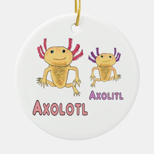 Funny Axolotl Axolitl Pun Keramisch Ornament (Voorkant)