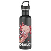 Funny Axolotl Bobalotl Boba Tea Bubble Milk Kawaii Waterfles (Voorkant)