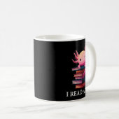 Funny Axolotl Book Lover Librarian Reading Library Koffiemok (Voorkant rechts)
