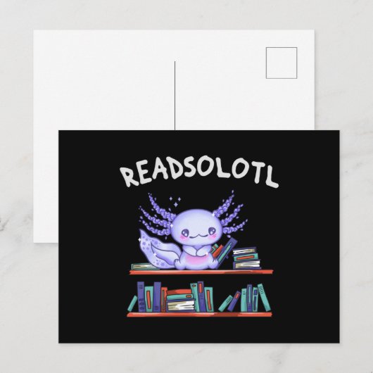 Funny Axolotl Briefkaart (Voorkant / Achterkant)