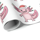 Funny Axolotl Christmas Santa Hat Xmas Outfit Cadeaupapier (Rol Hoek)