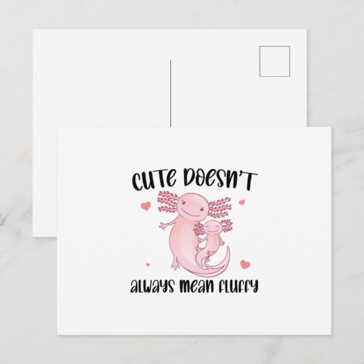 Funny Axolotl Gezegden Briefkaart (Voorkant / Achterkant)