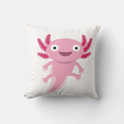 Funny Axolotl Illustratie Kussen (Voorkant)