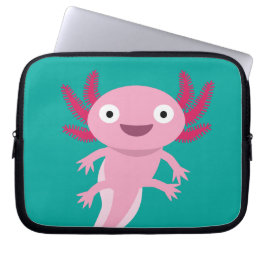 Funny Axolotl Illustratie Laptop Sleeve