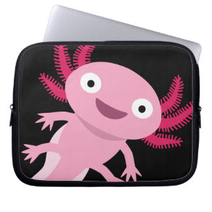 Funny Axolotl Illustratie Laptop Sleeve