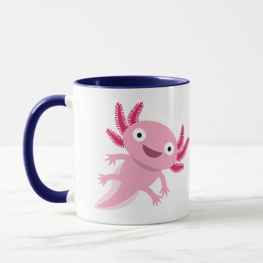Funny Axolotl Illustratie Mok (Links)