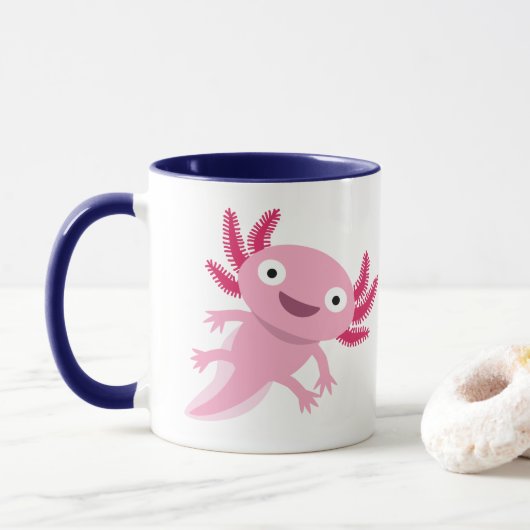 Funny Axolotl Illustratie Mok (Met donut)
