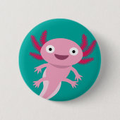 Funny Axolotl Illustratie Ronde Button 5,7 Cm (Voorkant)