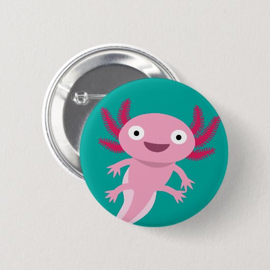 Funny Axolotl Illustratie Ronde Button 5,7 Cm (Voorkant /achterkant)