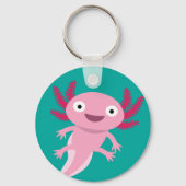 Funny Axolotl Illustratie Sleutelhanger (Voorkant)