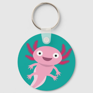 Funny Axolotl Illustratie Sleutelhanger