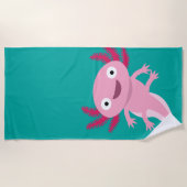 Funny Axolotl Illustratie Strandlaken (Voorkant)
