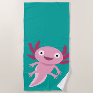 Funny Axolotl Illustratie Strandlaken