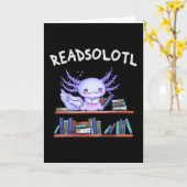 Funny Axolotl Kaart (Gele Bloem)
