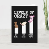 Funny Axolotl Level of Crazy Animals Lover Gift Kaart (Voorkant)