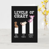 Funny Axolotl Level of Crazy Animals Lover Gift Kaart (Gele Bloem)