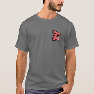Funny Axolotl Monogram Salamander Letter T Initiaa T-shirt
