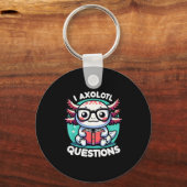 Funny Axolotl Questions Cute Axolotl Sleutelhanger (Voorkant)