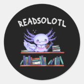 Funny Axolotl Ronde Sticker (Voorkant)