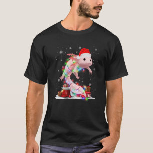 Funny Axolotl Tree kerstlampjes Xmas Pajama Ma T-shirt