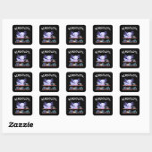 Funny Axolotl Vierkante Sticker (Vel)