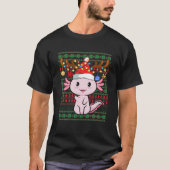 Funny Axolotls Santa Reindeer Lights Ugly Christma T-shirt (Voorkant)