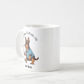 Funny  Azawakh Dog Business Suit Coffee  Koffiemok (Voorkant links)