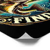 Funny B Fishing Men Dad Grandpa Fishing Lovers Ent Poster (Hoek)