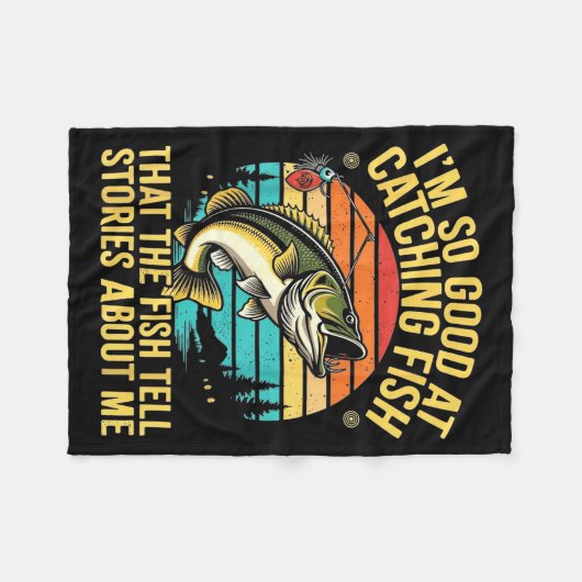 Funny B Fishing Quote Angler Snnerbait Lure Humor  Fleece Deken (Voorkant (Horizontaal))