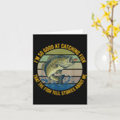 Funny B Fishing Quote Angler Snnerbait Lure Humor Kaart (Gele Bloem)