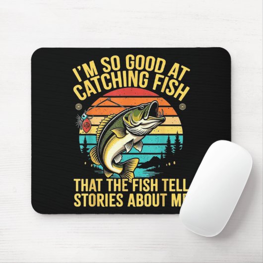 Funny B Fishing Quote Angler Snnerbait Lure Humor  Muismat (Met muis)