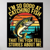 Funny B Fishing Quote Angler Snnerbait Lure Humor  Poster (Voorkant)