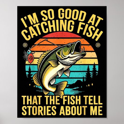 Funny B Fishing Quote Angler Snnerbait Lure Humor Poster (Voorkant)