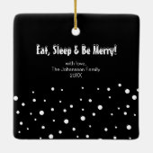 Funny B&W | Duitse herder | Eigen kerstmis Keramisch Ornament (Achterkant)