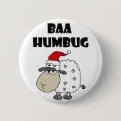 Funny Baa Humbug-kerstCartoon Ronde Button 5,7 Cm (Voorkant)