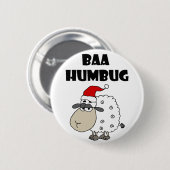 Funny Baa Humbug-kerstCartoon Ronde Button 5,7 Cm (Voorkant /achterkant)