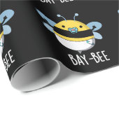 Funny Baby Bee Pun Dark BG Cadeaupapier (Rol Hoek)