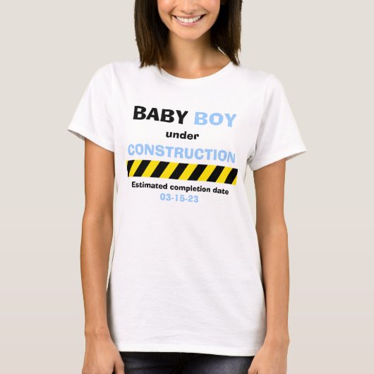 Funny Baby Boy Zwangerschap Zwangerschap voor vrou T-shirt (Voorkant)