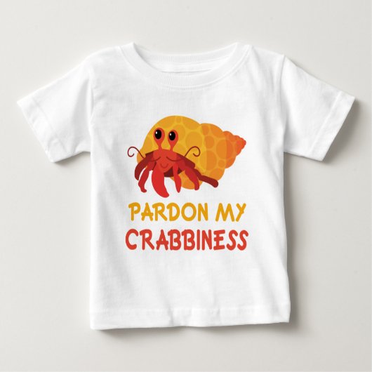 Funny Baby Cartoon Hermit Crab T-shirt (Voorkant)