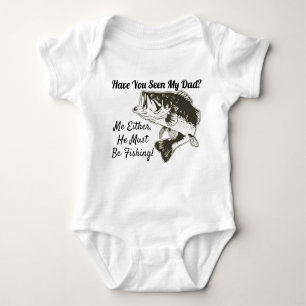 Funny Baby Dad Bass Vissen Sports Hobby Romper