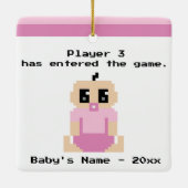 Funny Baby Eerste kerstvideo Game Ornament (Achterkant)