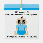 Funny Baby Eerste kerstvideo Game Ornament (Achterkant)