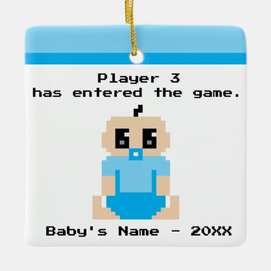 Funny Baby Eerste kerstvideo Game Ornament (Voorkant)