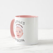 Funny Baby Face Grandpa Birthday Mug Mok (Voorkant links)