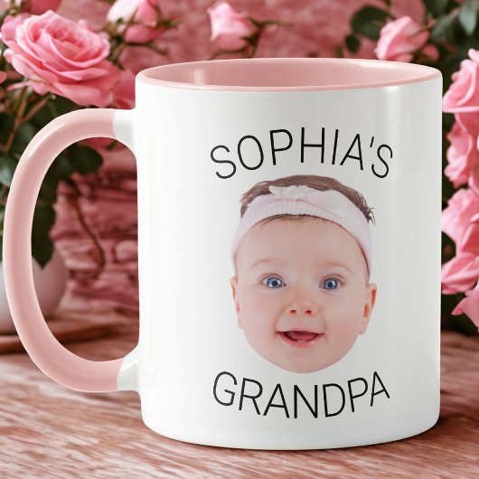 Funny Baby Face Grandpa Birthday Mug Mok