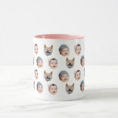 Funny Baby Face Mug, Upload 3 Photos Mok (Midden)