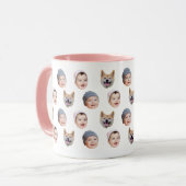 Funny Baby Face Mug, Upload 3 Photos Mok (Voorkant links)